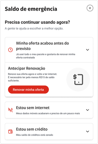 The same screen with the early plan renewal option expanded