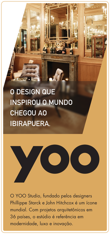 Mobile section on the YOO Studio design partnership, a styled interior render above the yoo logo
